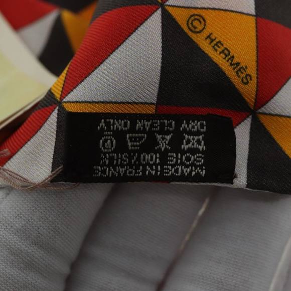 HERMES Twilly Scarf Silk Multicolor Auth am6557 - Picture 7 of 9